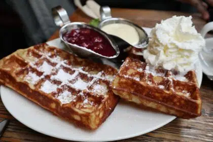 Brussels-style waffles in Frankfurt, Germany